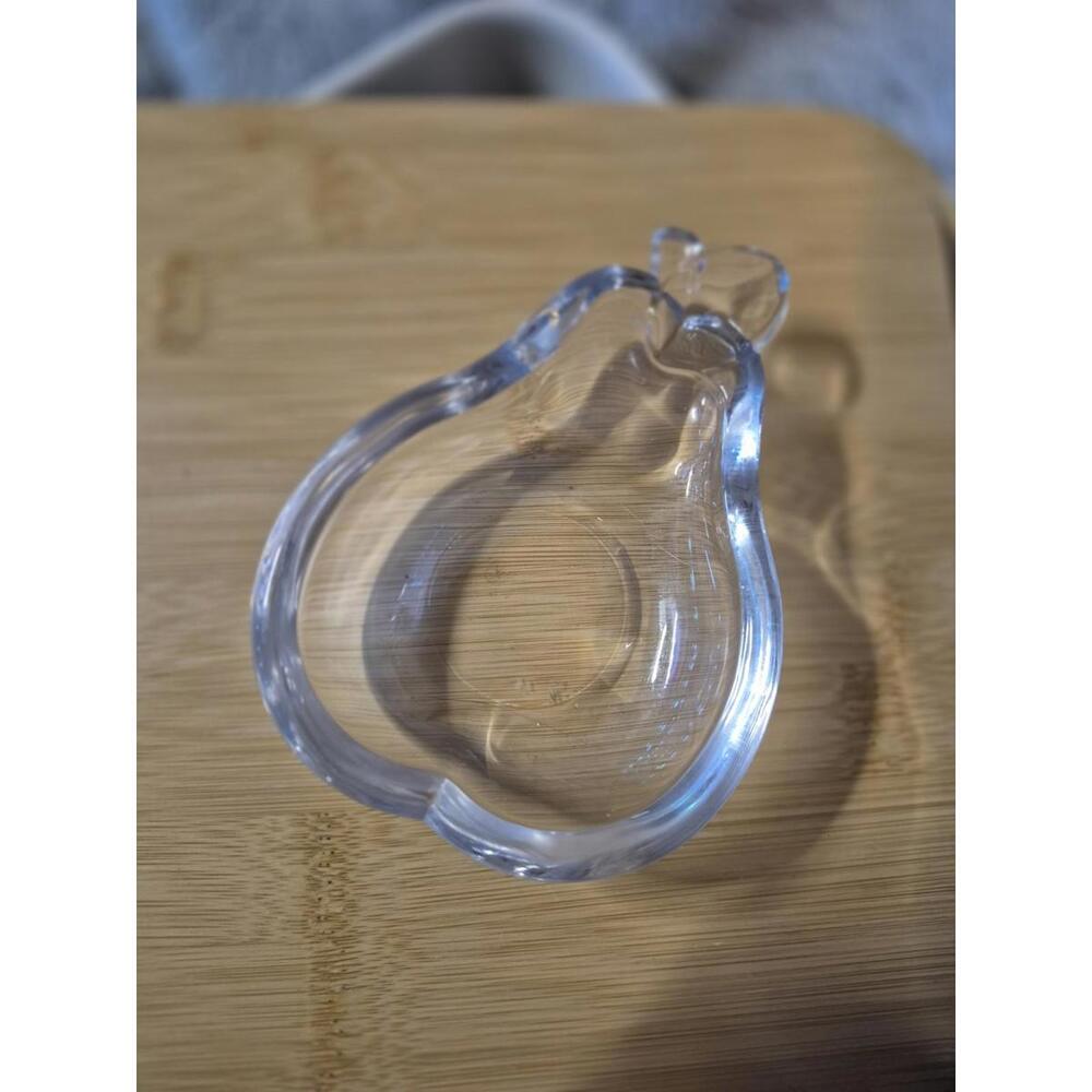 Studio Nova Japan Crystal Pear Dish 5X3.5" Trinket Dish